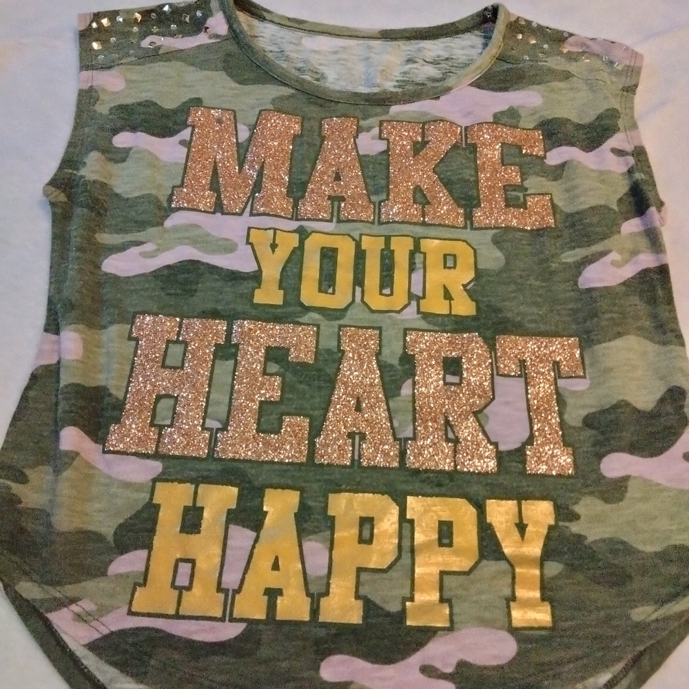 Justice "Make Your Heart Happy" Graphic Shirt